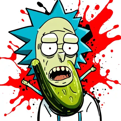 Rick and Morty pickle Rick tattoo design idea