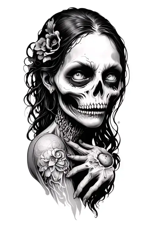 beautiful zombie sleeve tattoo tattoo design idea