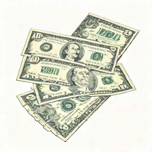 100 dollars bill tattoo design idea