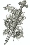 Excalibur tattoo design idea