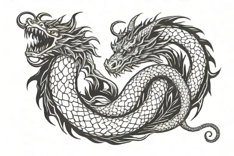 ouroboros dragon tattoo design idea
