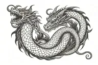 ouroboros dragon tattoo design idea