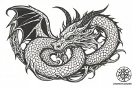 ouroboros dragon tattoo design idea