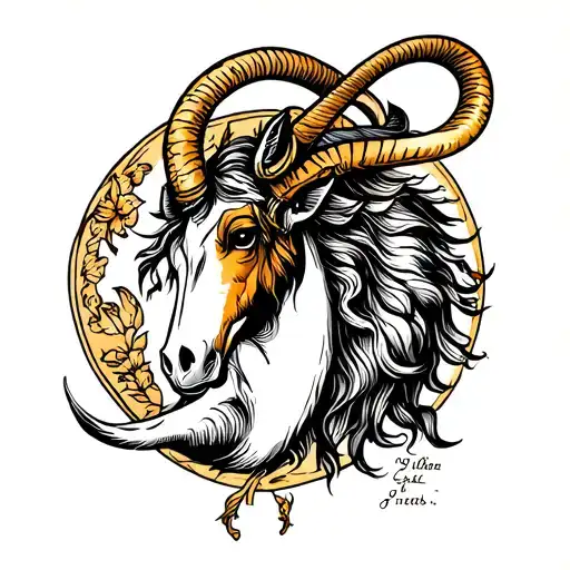 Capricorn tattoo design idea