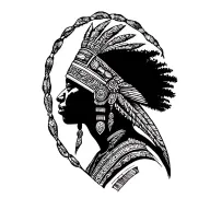 ghana warrior battling tattoo design idea