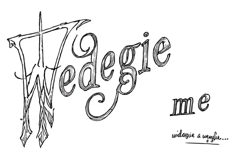 tramp stamp saying wedgie me tattoo design idea
