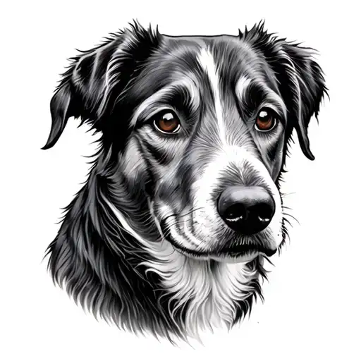 Dog Memorial tattoo design idea