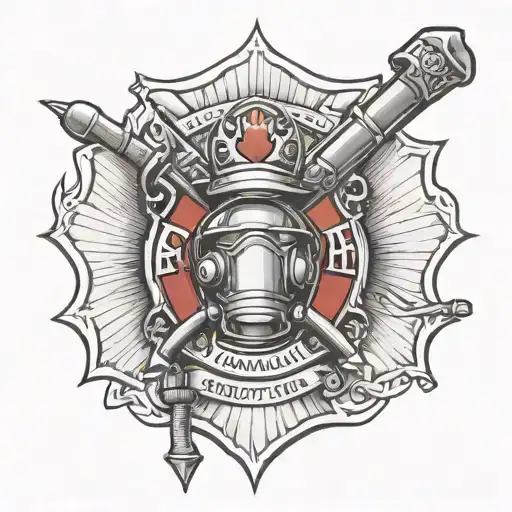 canadian volunteer firefighter tattoo design idea