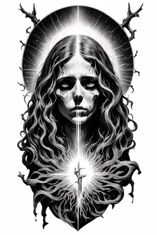 despair resurrection and eternity tattoo design idea