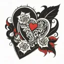 heart shape and name Armando he owns tattoo design idea