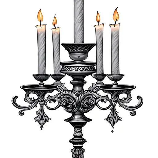 candlesticks tattoo design idea