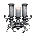 candlesticks tattoo design idea