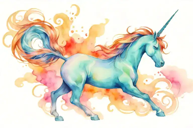 Creative mythical tattoo design idea