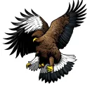 bald eagle soaring tattoo design idea