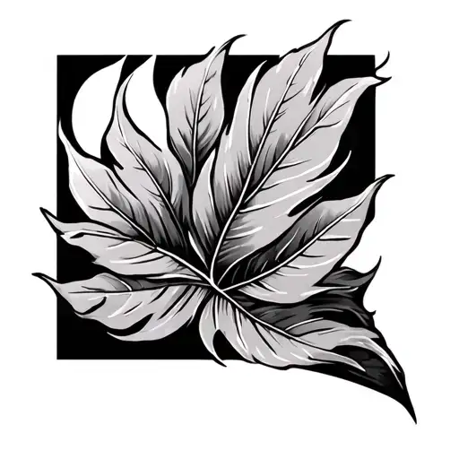 banana leaf tattoo design idea