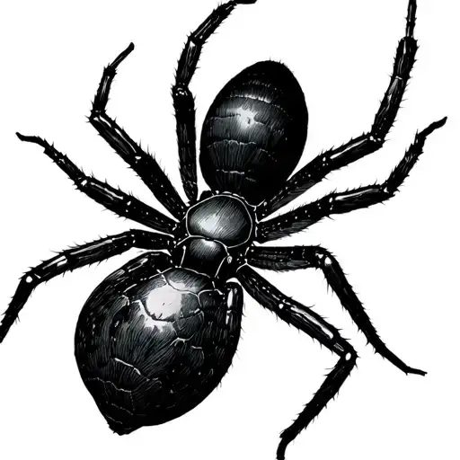 I’d like a centered back tattoo that’s a female black widow spider. The abdomen Woudl take up a lot of my lower back as  tattoo design idea