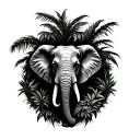 elephant jungle graveyard chest tattoo design tattoo design idea