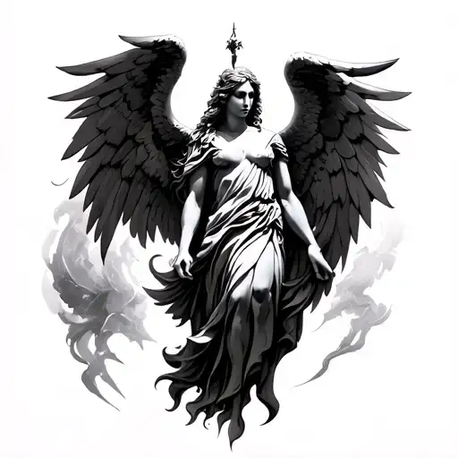 Archangel Raphael tattoo design idea
