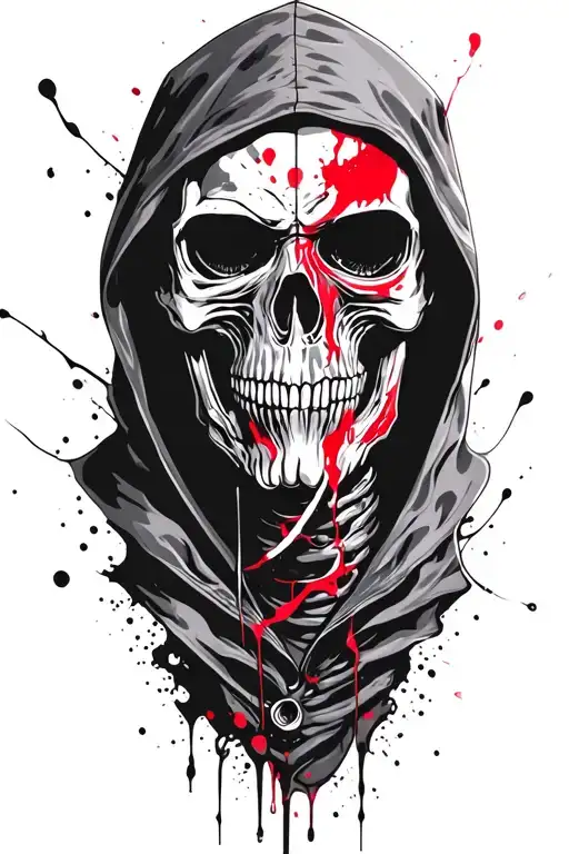 hooded reaper tattoo design idea