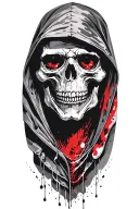 hooded reaper tattoo design idea