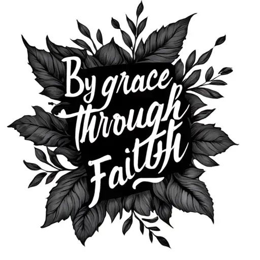 "By grace through faith" tattoo design idea