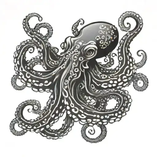 Japanese octopus tattoo design idea