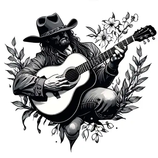 Country Music tattoo design idea