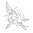words UNVEIL and UNFOLD with reverse effect and symetric tattoo design idea