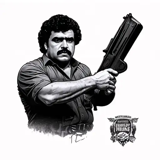 Pablo Escobar tattoo design idea