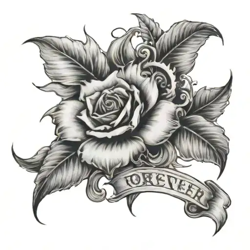 live forever tattoo design idea