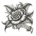 live forever tattoo design idea