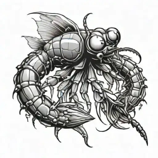 Pistol Shrimp tattoo design idea