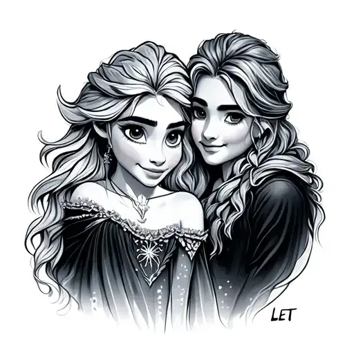 Let It Go tattoo design idea