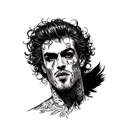 kinky gay man tattoo design idea