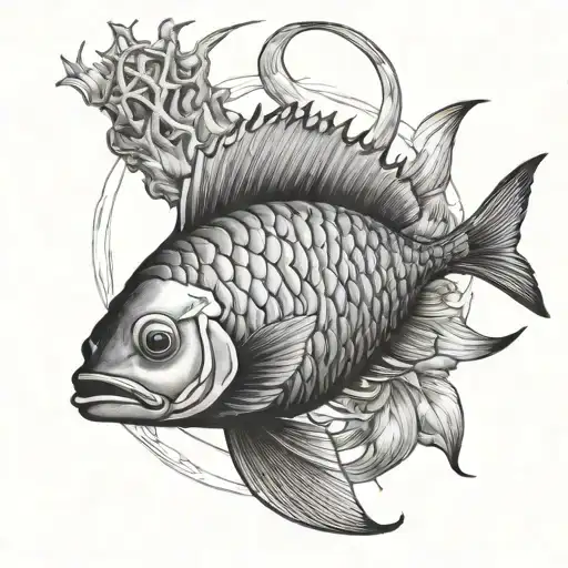 Christ Fish tattoo design idea