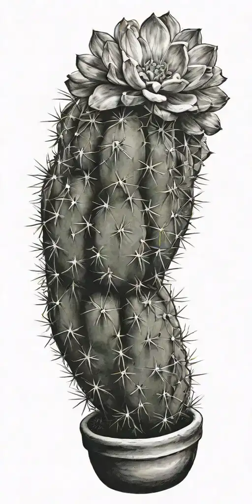 Cactus tattoo design idea