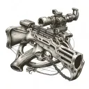 Deer crossbow tattoo design idea