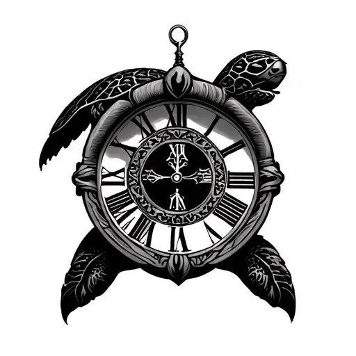 August 21 2023 Roman numerals, twins, clock, turtle chest tattoo design tattoo design idea