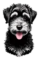 simple goldendoodle tattoo design idea