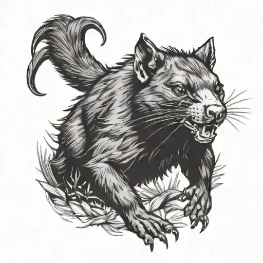 Tasmanian devil tattoo design idea