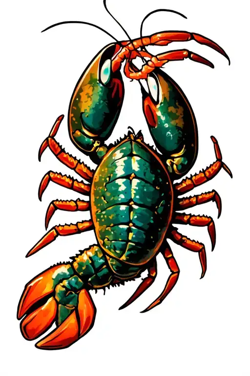 crayfish tattoo design idea