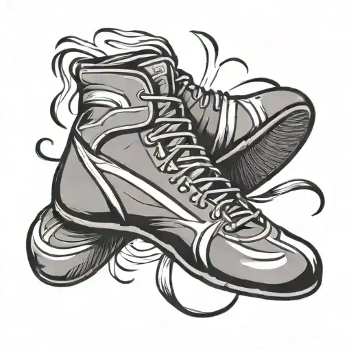 Wrestling Shoes tattoo design idea
