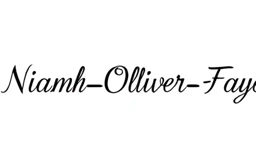 "Niamh-Oliver-Faye" tattoo design idea