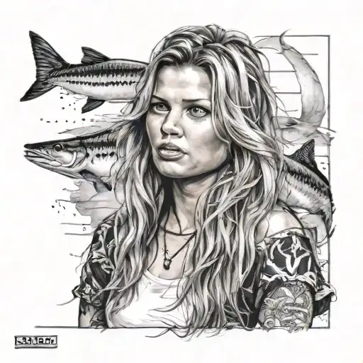 spic mullet on beautiful girl tattoo design idea