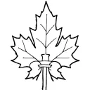 Maple Leaf Fleur de Lys Répresenting Québec tattoo design idea