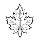 Maple Leaf Fleur de Lys Répresenting Québec tattoo design idea