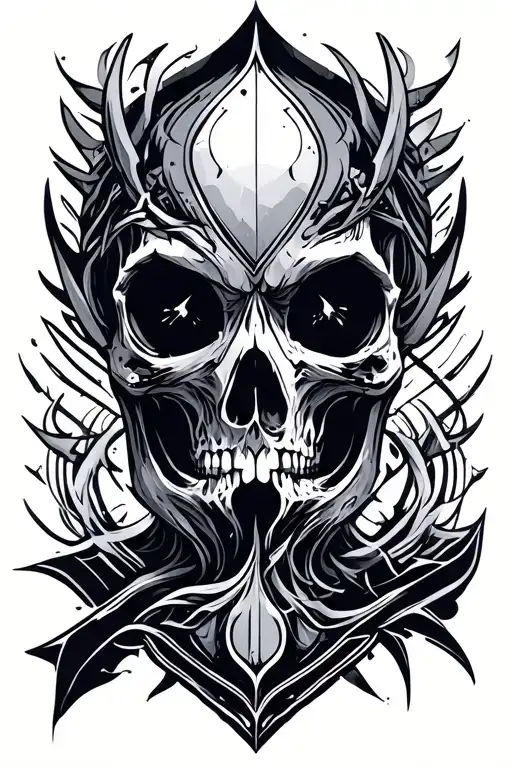 cyber sigilism tattoo design idea