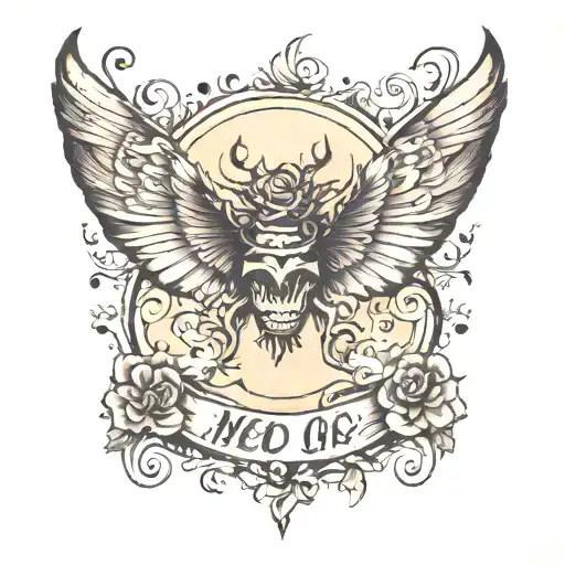 motivational quote tattoo design idea