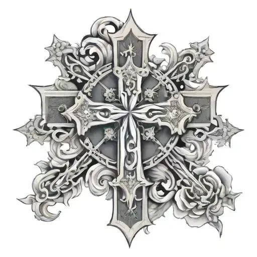 imago dei in cross tattoo tattoo design idea