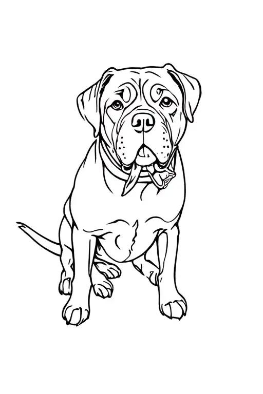 Rottweiler dog, Golden, Gata and Maritaca Maracanã tattoo design idea